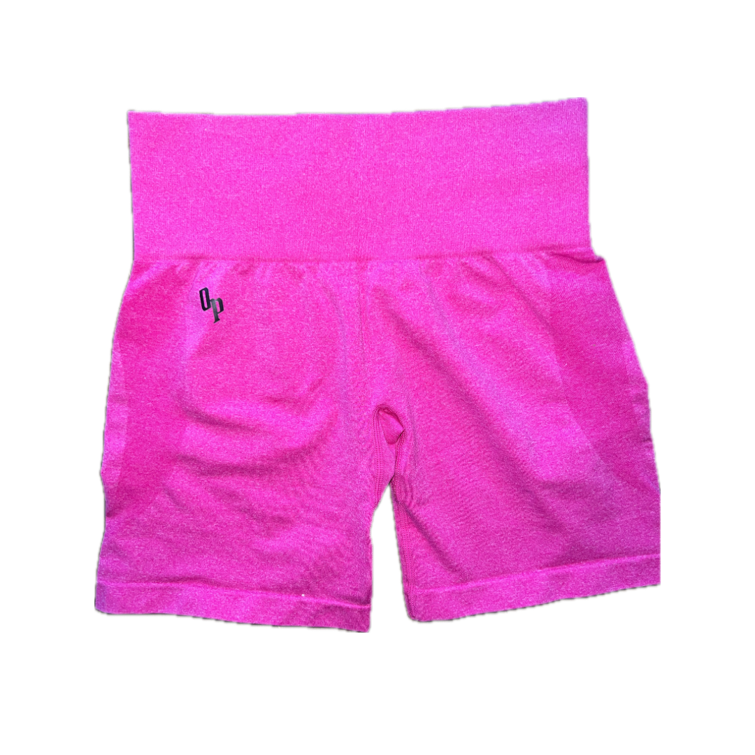 OP BASICS SEAMLESS YOGA SHORTS HOT PINK