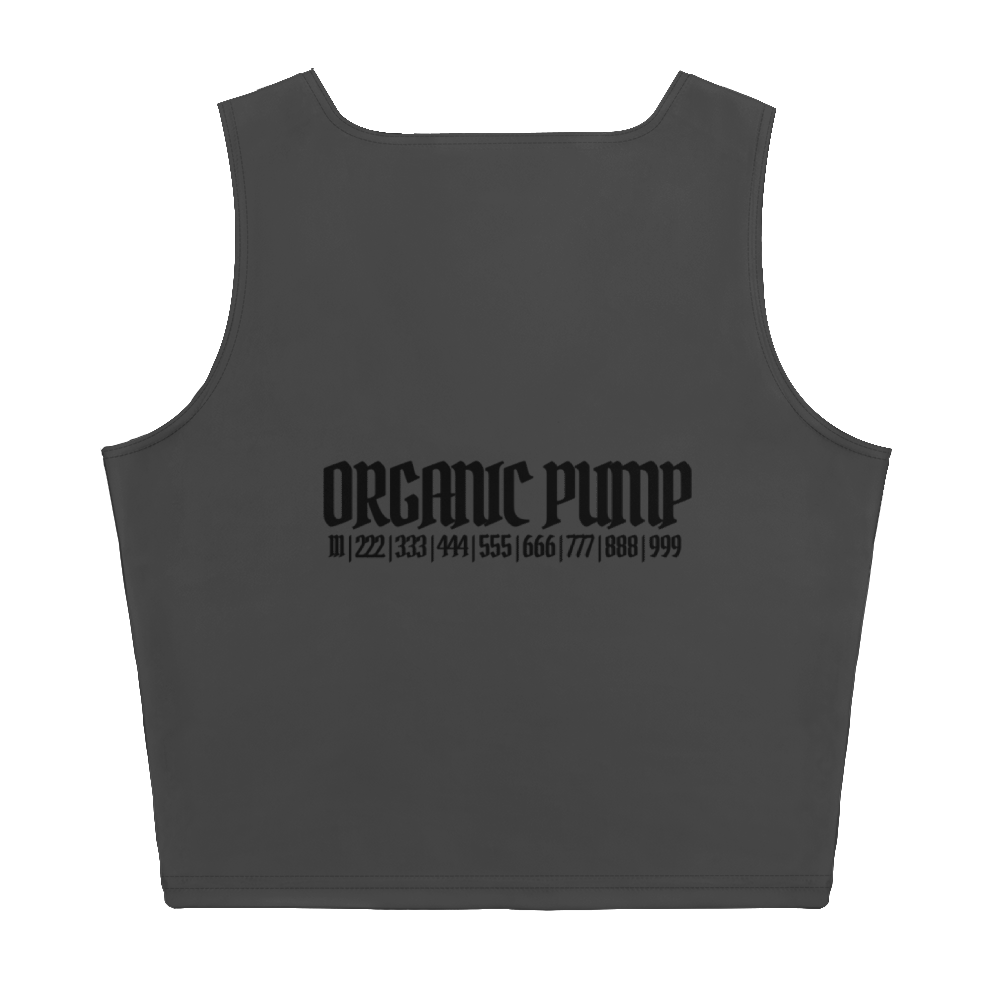 OP ESSENTIAL CROP TANK FADED GREY/BLACK