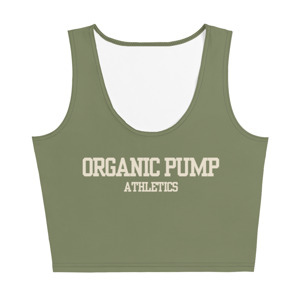 OP ESSENTIAL CROP TANK EUCALYPTUS/TAN