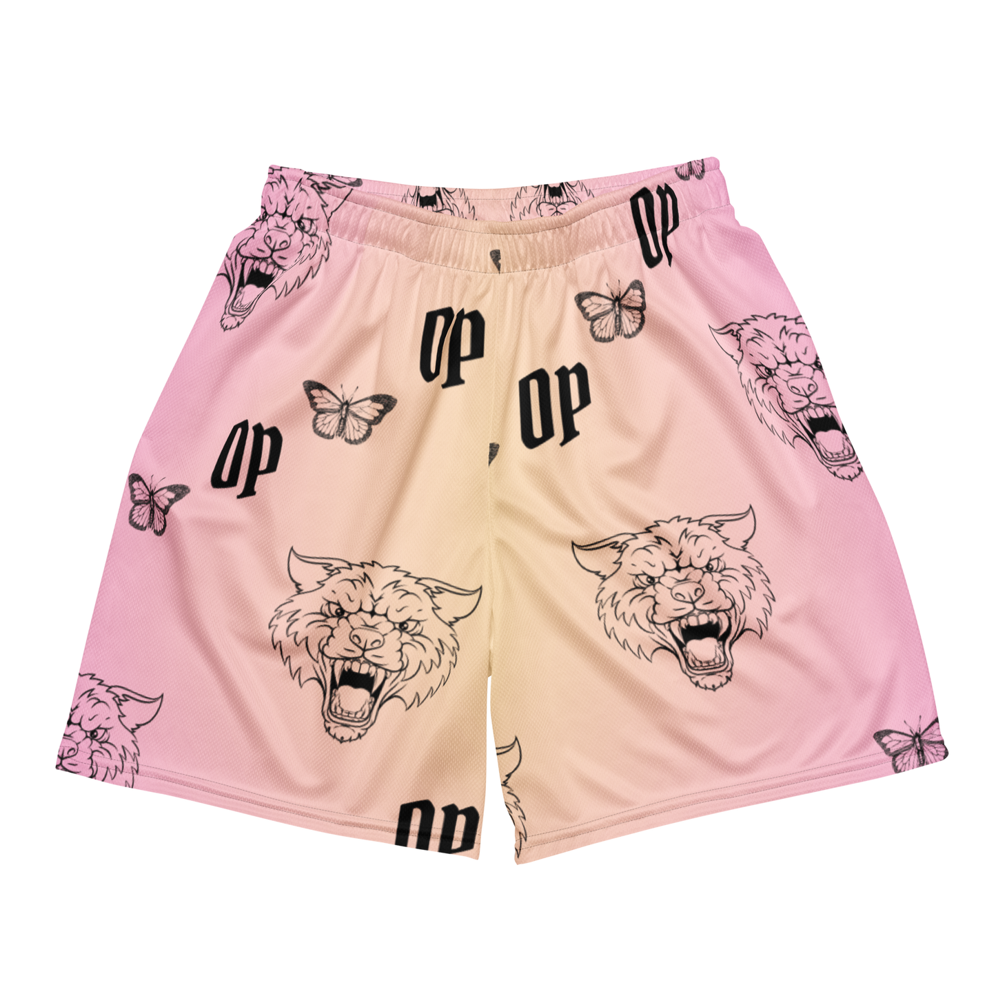 OP AURA HOOP SHORTS PINK LEMONADE