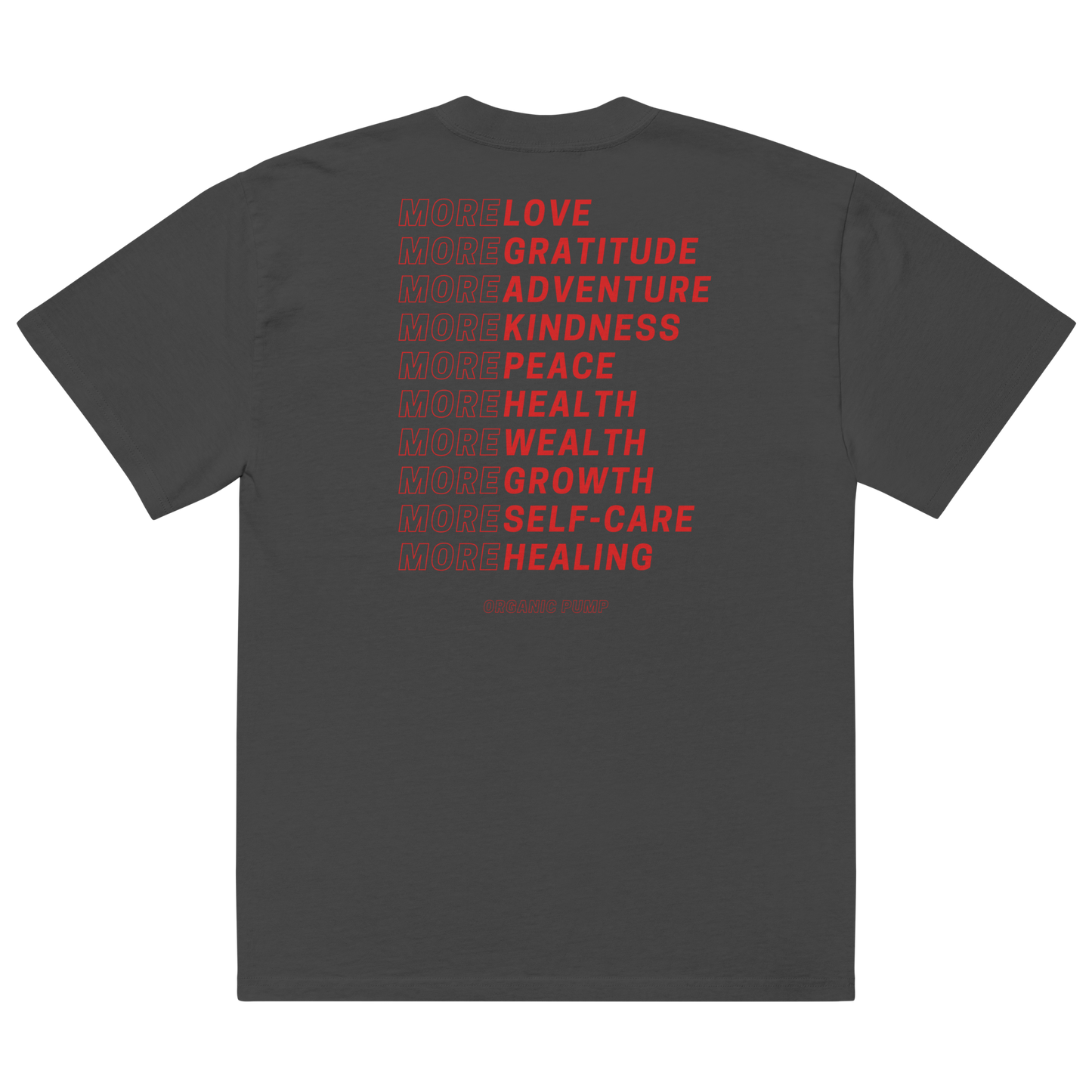 OP RED COLLECTION Oversized faded t-shirt MORE LOVE
