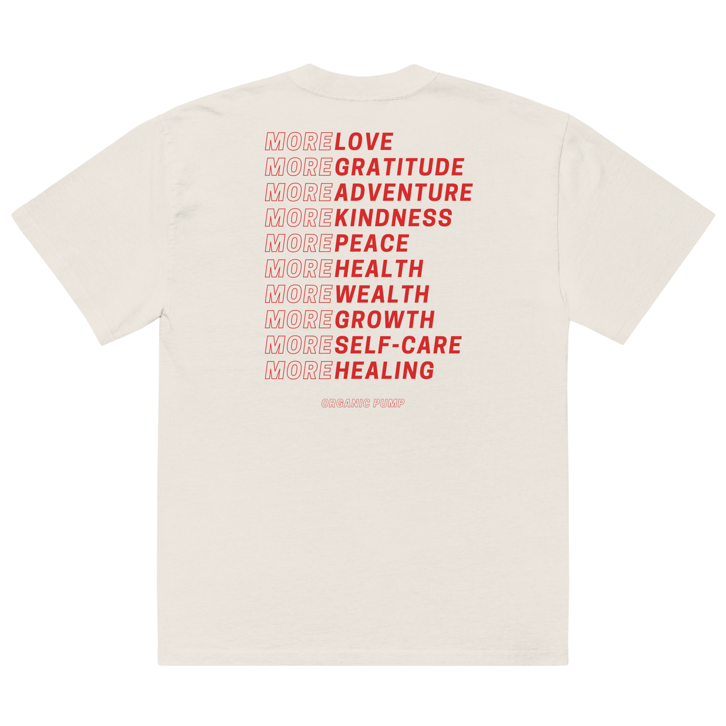 OP RED COLLECTION Oversized faded t-shirt MORE LOVE