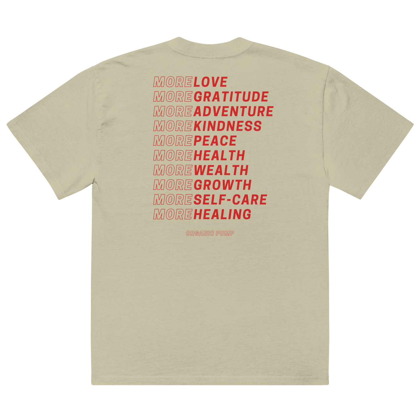 OP RED COLLECTION Oversized faded t-shirt MORE LOVE