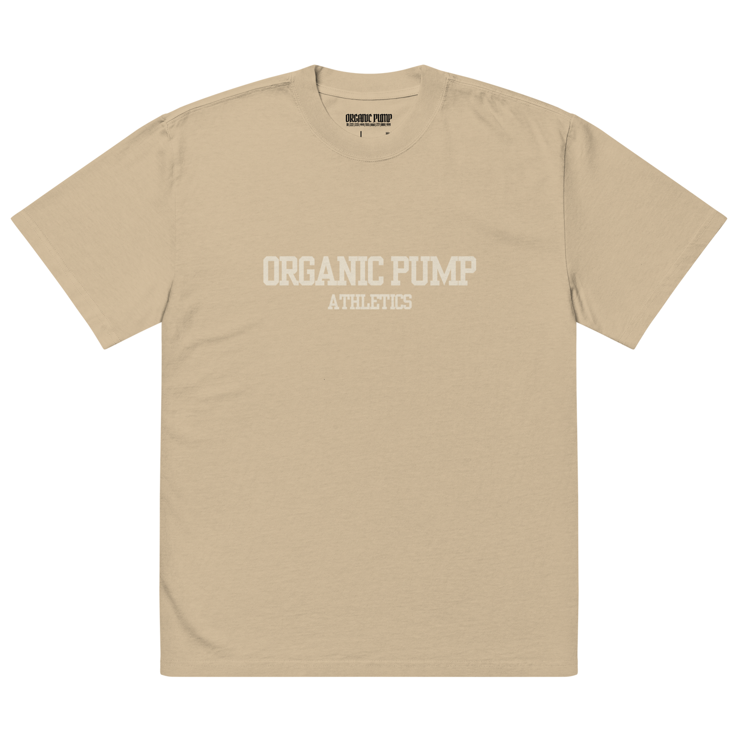 OP FADED OVERSIZED ESSENTIAL TEE TAN LOGO