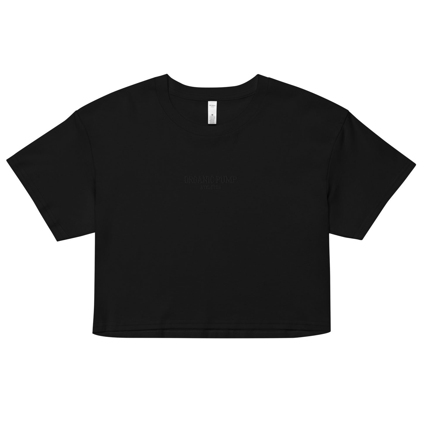 OP ESSENTIAL EMBROIDERED CROP BLACK
