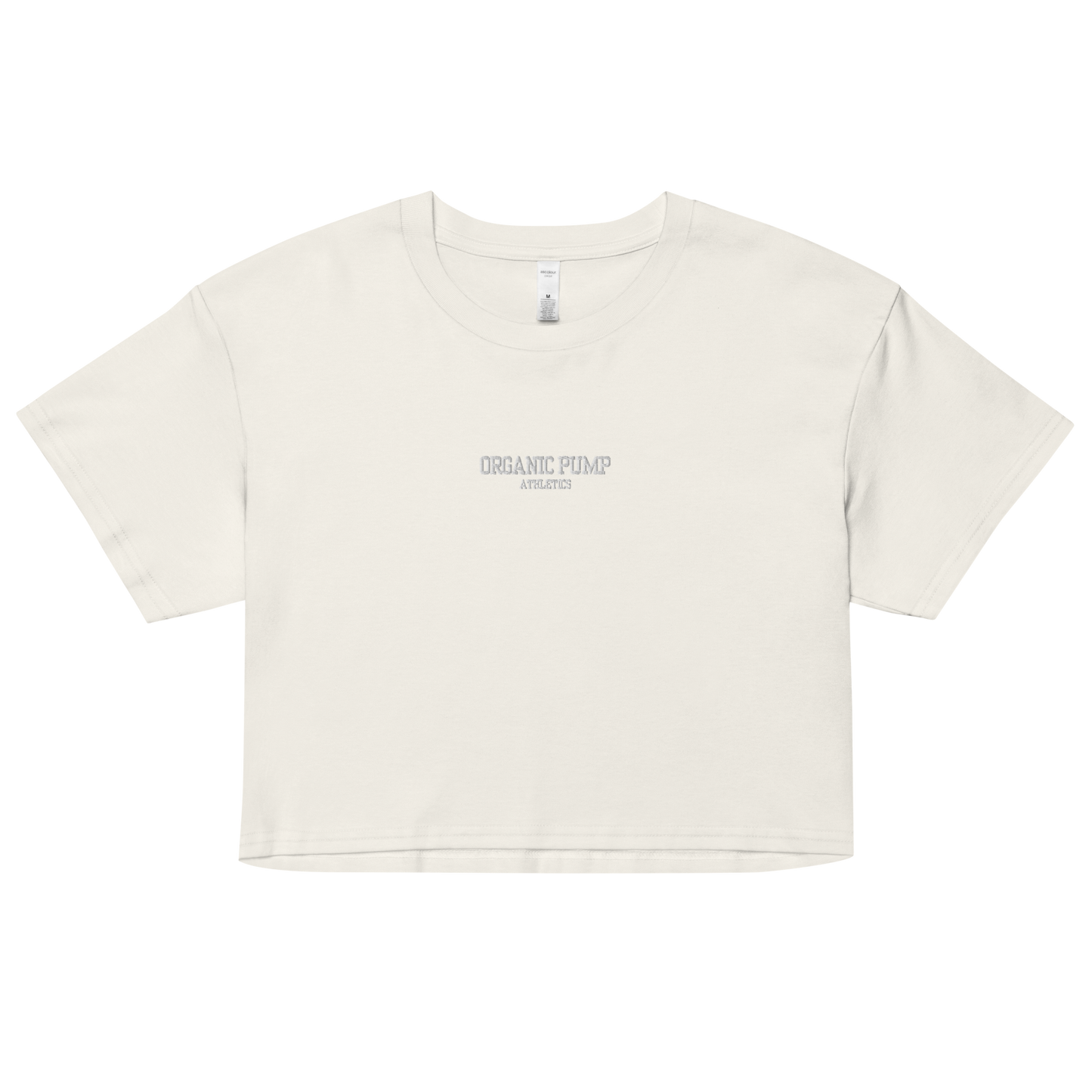 OP ESSENTIAL EMBROIDERED CROP WHITE