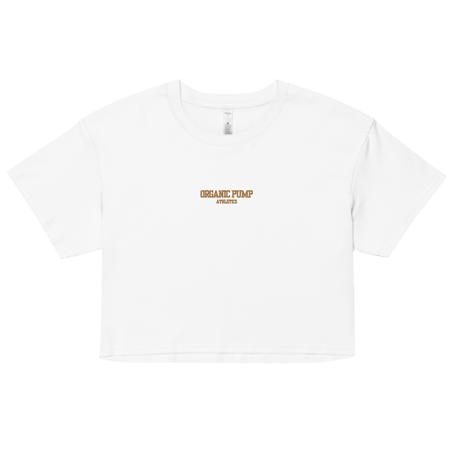 OP ESSENTIAL EMBROIDERED CROP GOLD
