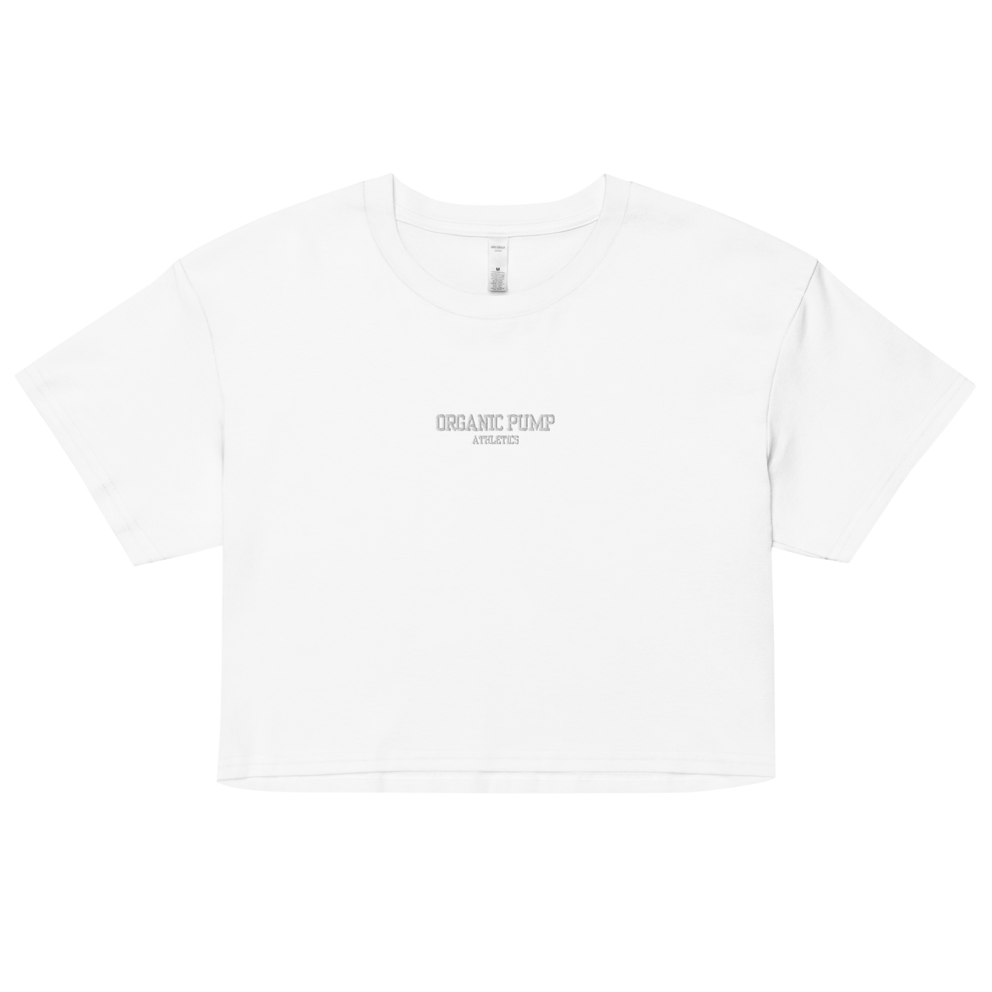 OP ESSENTIAL EMBROIDERED CROP WHITE