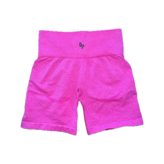 OP BASICS SEAMLESS YOGA SHORTS HOT PINK