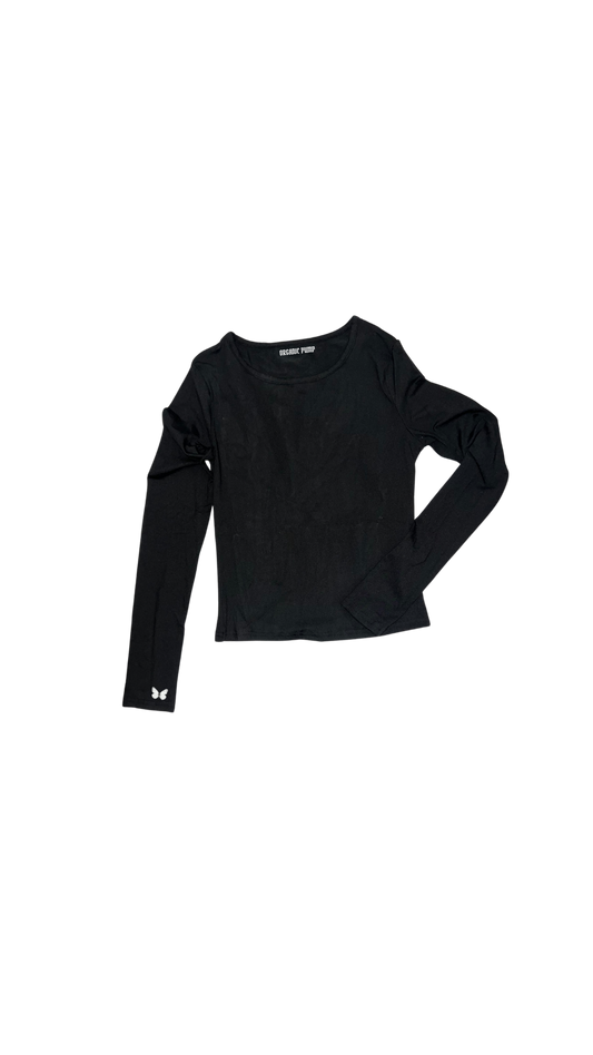 OP BASICS WOMENS LONG SLEEVE BLACK