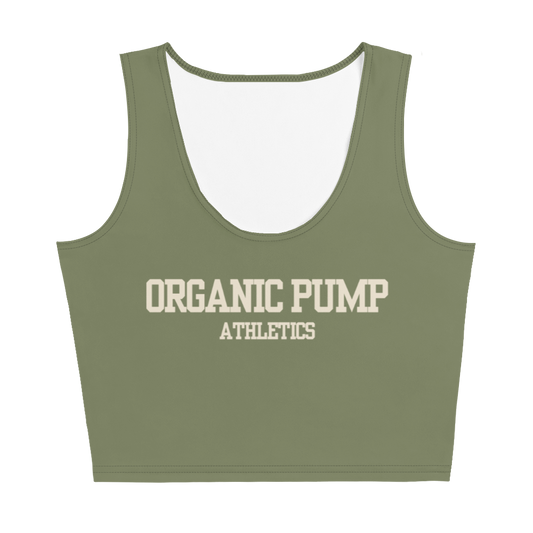 OP ESSENTIAL CROP TANK EUCALYPTUS/TAN