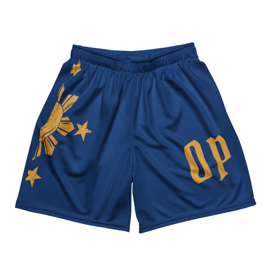 OP x FILIPINO GLOBAL HOOP SHORTS BLUE