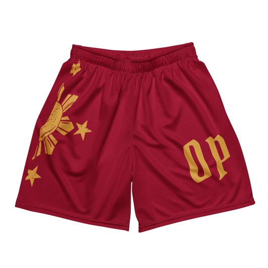 OP x FILIPINO GLOBAL HOOP SHORTS RED