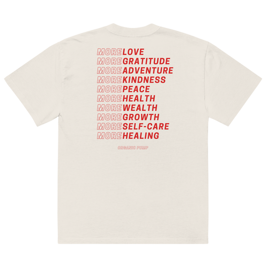 OP RED COLLECTION Oversized faded t-shirt MORE LOVE